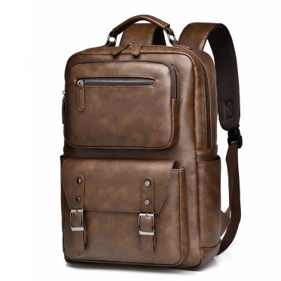 Premium Vintage Signature Multi-Functional Leather Backpack