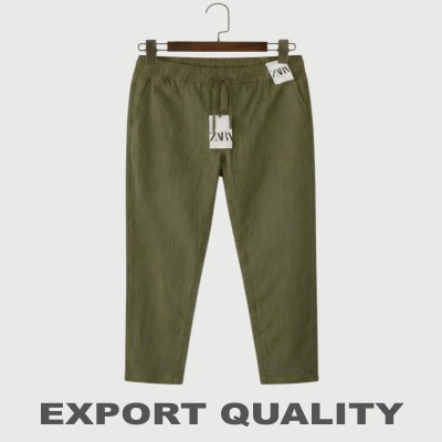 Premium Remi Cotton Solid Casual Trouser